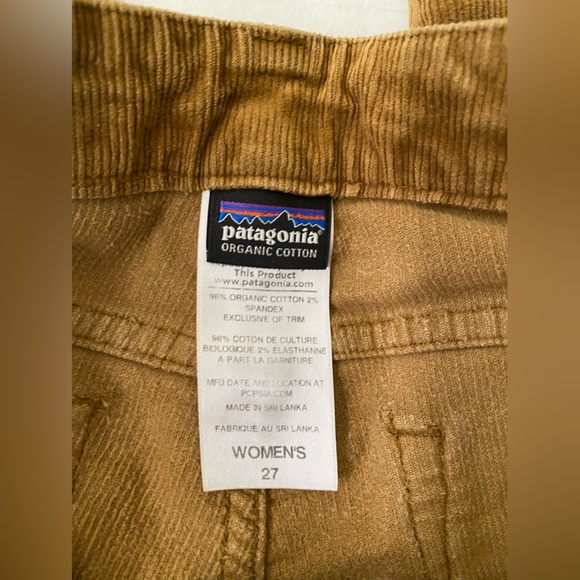 Patagonia Organic Cotton Corduroy Pants Mustard Tan Women's Size 27 - Picture 8 of 13